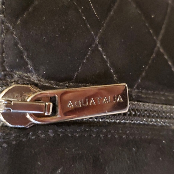 Aquatalia | Lilli Quilted Black Suede Boot | Sz 7 - Picture 9 of 14